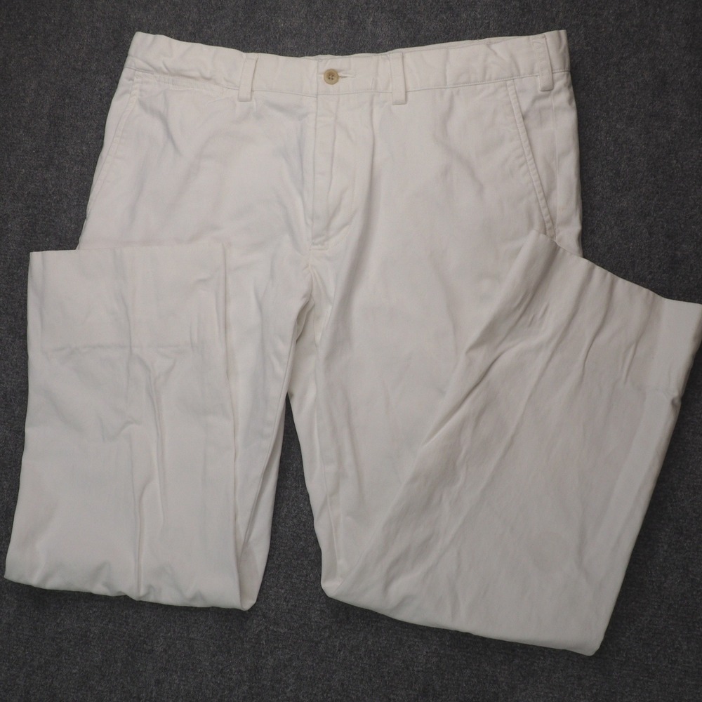 Polo Ralph Lauren Pants Mens 34x27 Slim Fit White Solid Preppy Old Money Chino
